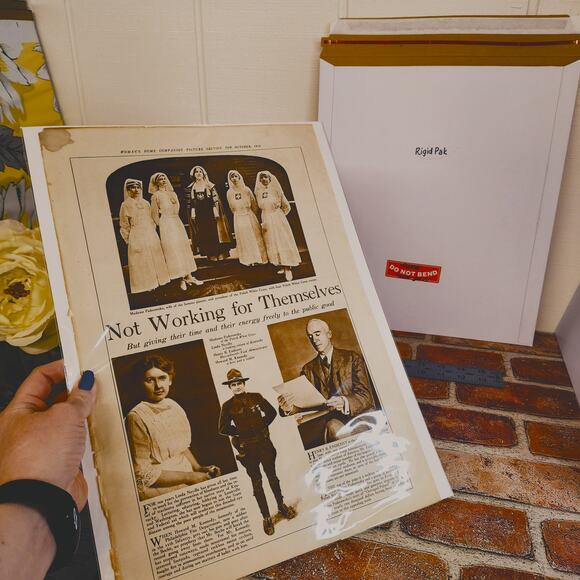 1918 "Not Working For Themselves" WWI-Era Original Vtg Magazine Page Public Good - Picture 11 of 12